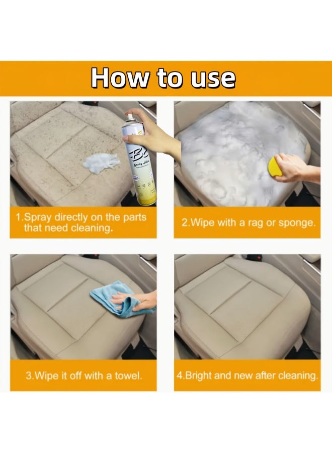 Bleco 650ml/22oz, Bleco Multi-functional Foam Cleaner Suitable for Car Interiors, Tires, Seats and Hard Surfaces, Large Capacity Durable Maintenance Cleaner, Safe & Non-destructive, no Need for Water Washing - Image 5